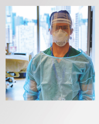 Nurse wearing PPE.
